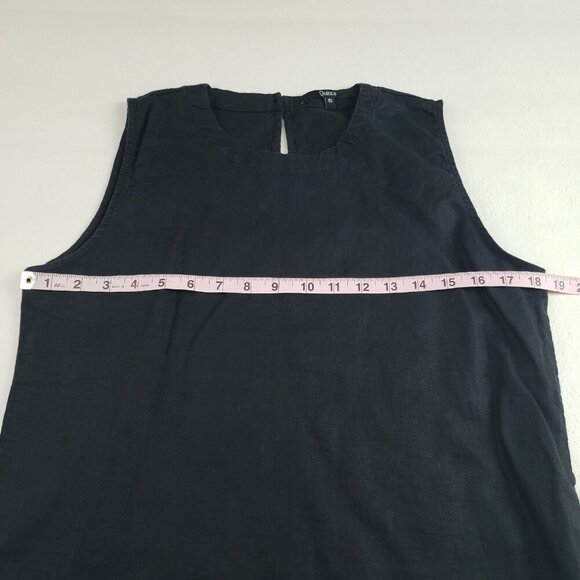 Quince 100% Linen Sleeveless Tank Top Womens Small Black Lagenlook Europe Shirt - Picture 7 of 9